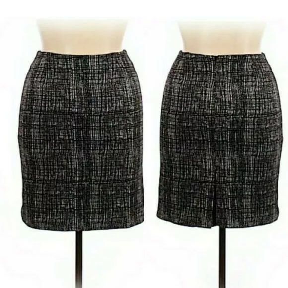 Coldwater Creek Dresses & Skirts - Black & White Stretch Knit Graphic Check Pencil ✏️ Skirt 16P *New
